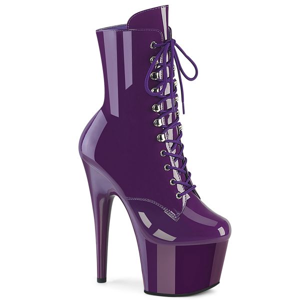 Plateau Stiefelette mit Schnürung lila Lack Adore-1020