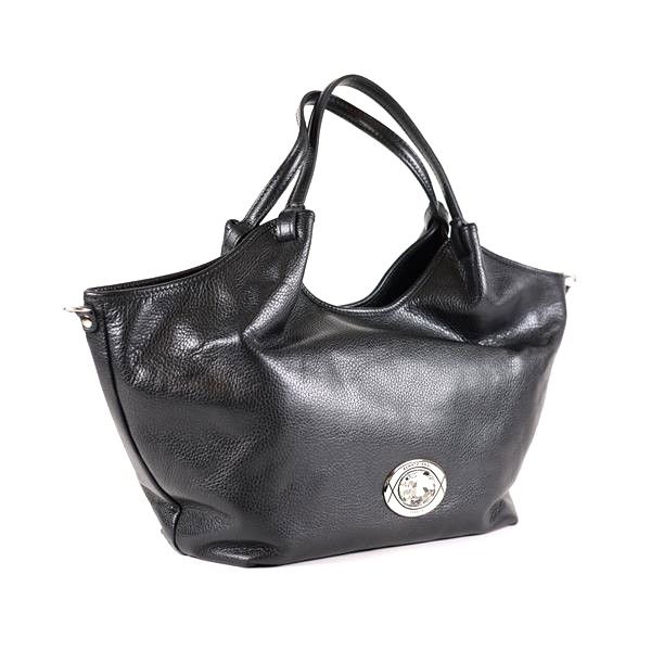 Großer Shopper schwarz Leder