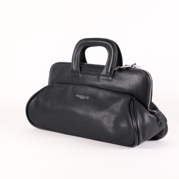 Handtasche schwarz Leder
