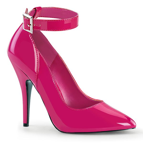 Klassische Lack High Heels mit Fesselriemchen hot pink SEDUCE-431
