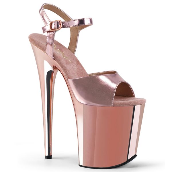 Plateau Sandalette in rose gold Kunstleder FLAMINGO-809