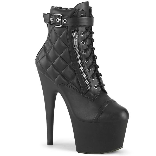 Schwarze High Heel Booties mit Steppmuster ADORE-700-05