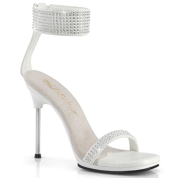 Elegante Mini Plateau Sandalette mit breitem strassbesetzten Fesselriemchen CHIC-40