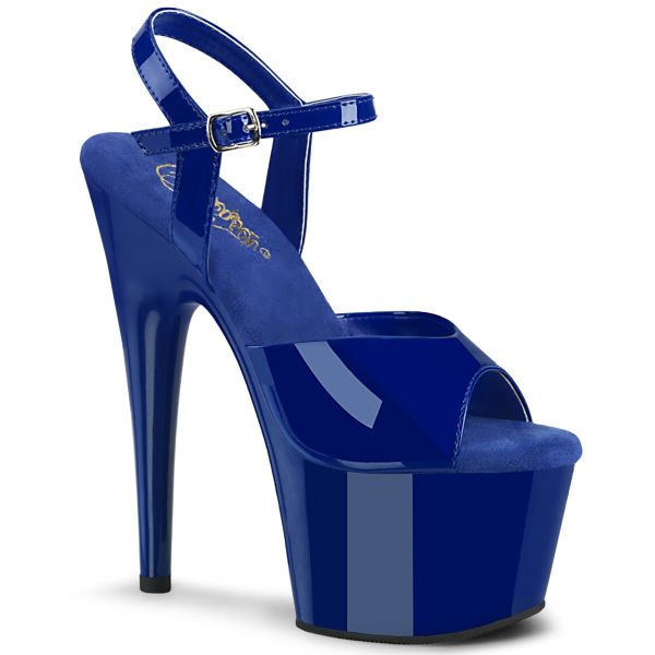 ADORE-709 Klassische Plateau Sandalette in blau Lack